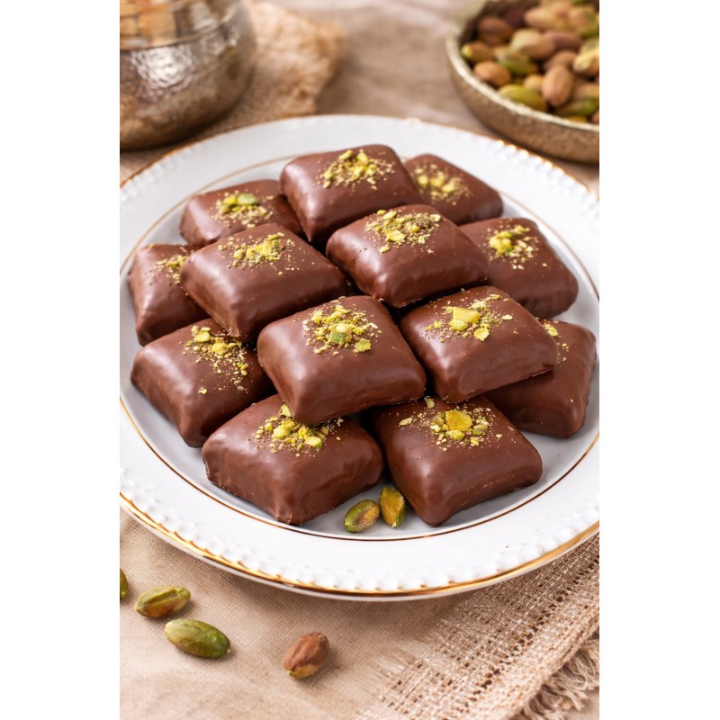 Malatya Çikolata Kaplı Bohça Lokum 500 Gr - Darende Kayısı