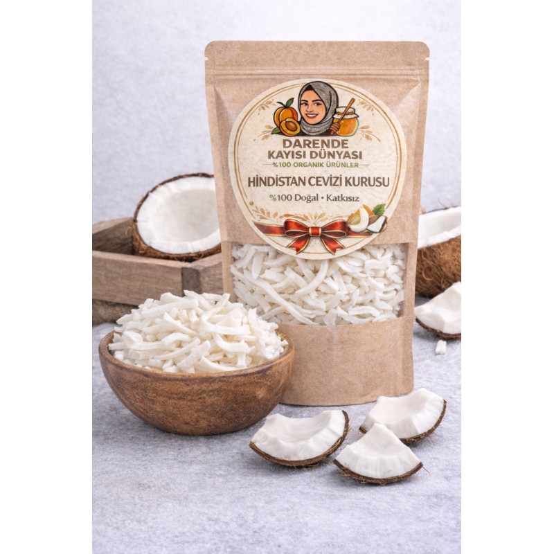 Doğal & Katkısız Hindistan Cevizi Kurusu 1 Kg | Darende