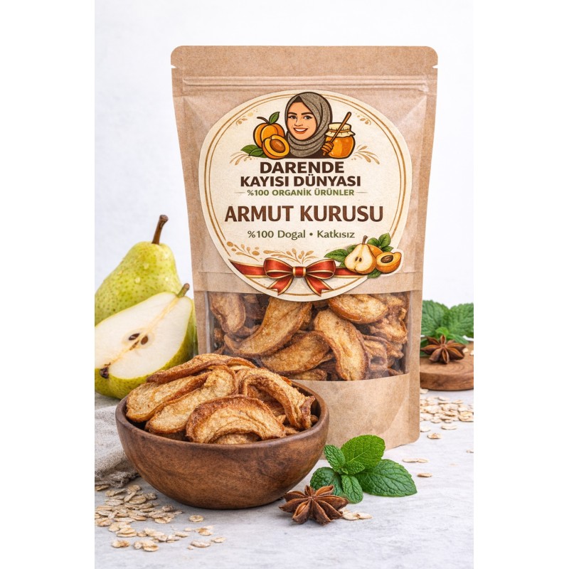 Kurutulmuş Armut Kurusu 500 GR - Doğal & Katkısız | Darende