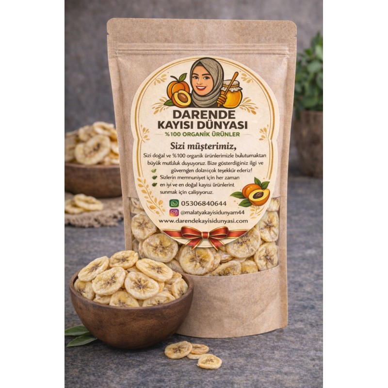 Fırında Kurutulmuş Muz Kurusu 500 GR - Doğal & Katkısız |