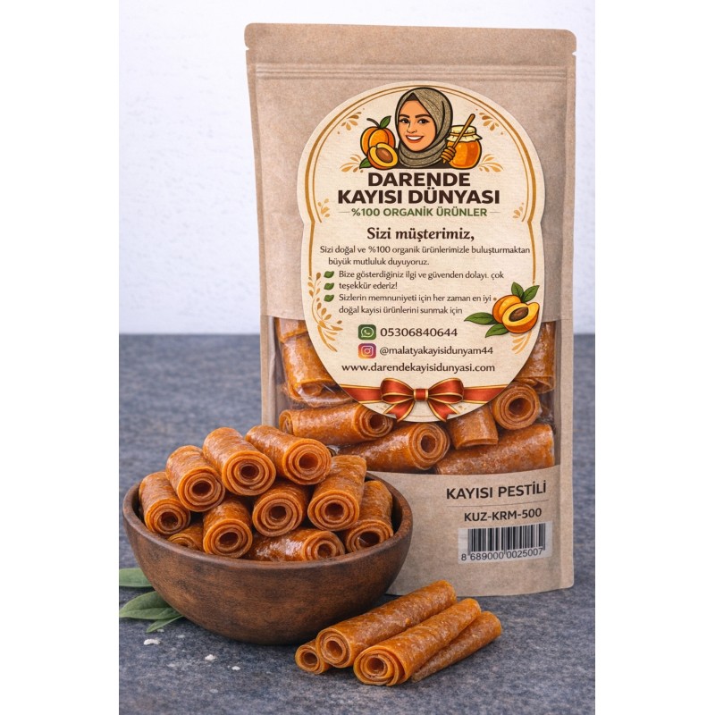 Malatya Kayısı Pestili 500 Gr - Doğal & Katkısız Darende