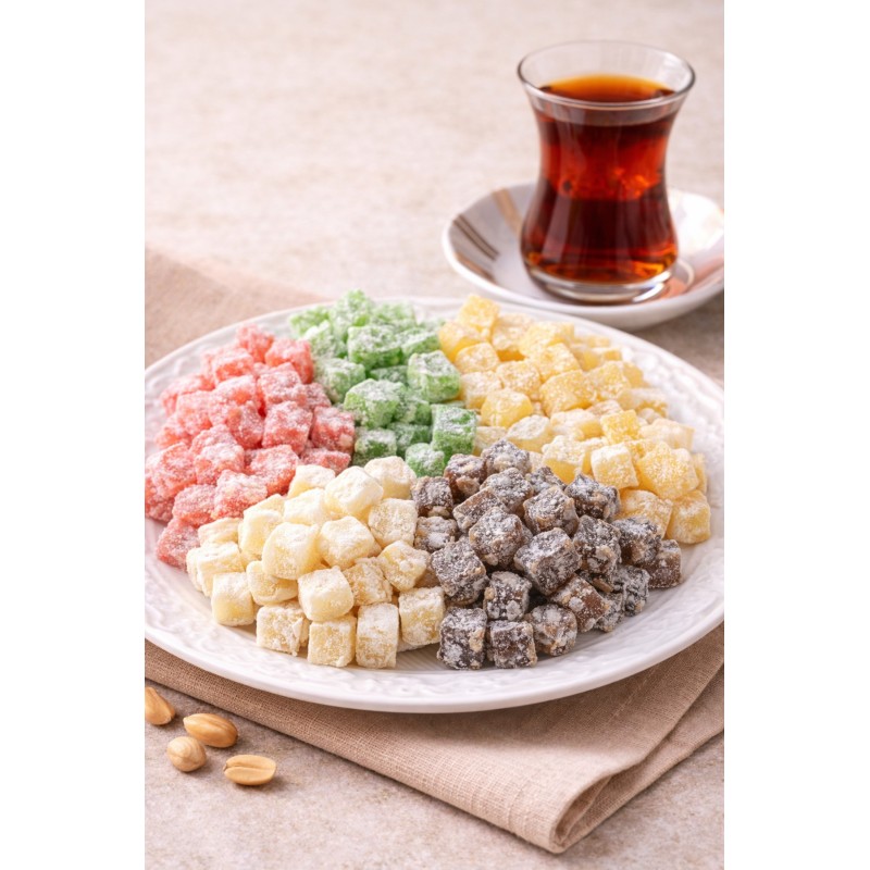Karışık Çifte Kavrulmuş Lokum 1 Kg – Darende Kayısı Dünyası