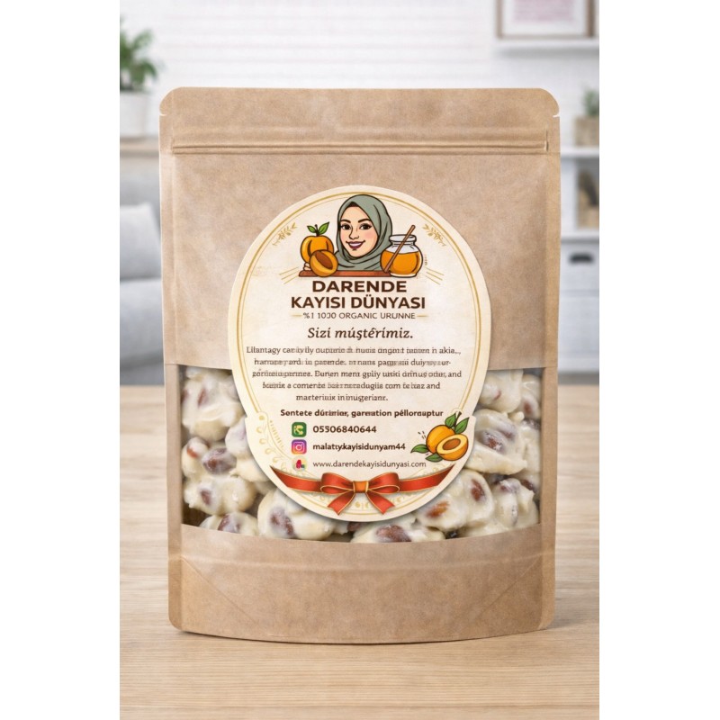 Fildişi Çikolatalı Kayısı Çekirdeği Krokan Cimix 1 Kg -