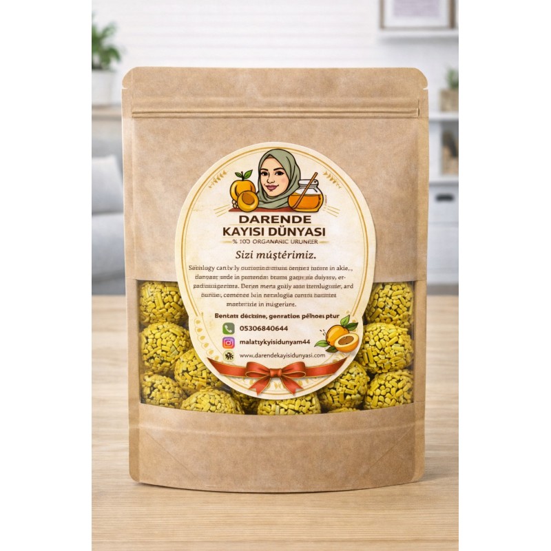 Darende Kayısı Dünyası Çikolata Kaplı Sarı Truf Topları 1 Kg